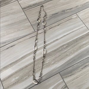 Lia Sophia Long Silver Necklace